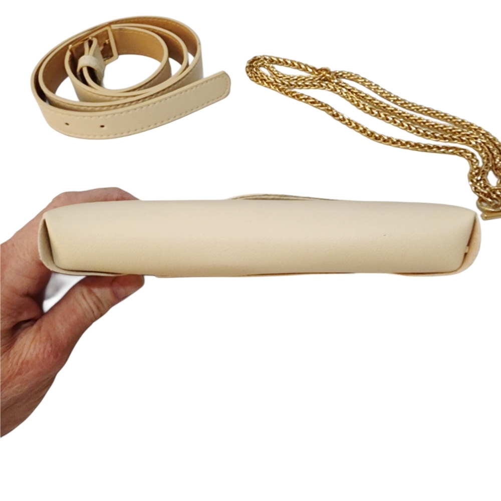 Louis Vuitton Leather Repurposed on Ivory Convertible Bum/Belt/Crossbody Bag - Picture 5 of 11